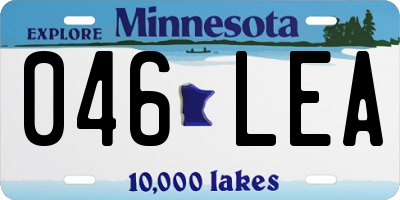 MN license plate 046LEA