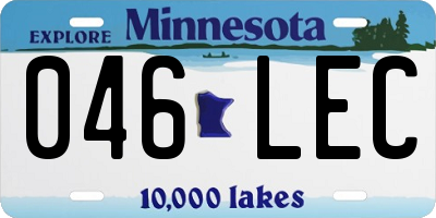 MN license plate 046LEC