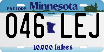 MN license plate 046LEJ