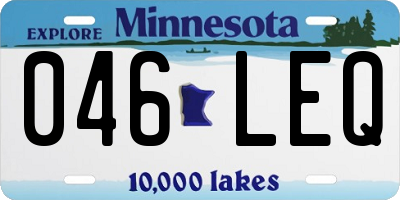 MN license plate 046LEQ