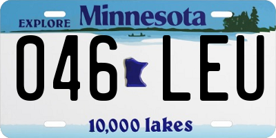 MN license plate 046LEU
