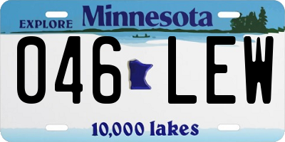 MN license plate 046LEW