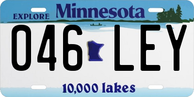 MN license plate 046LEY