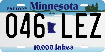MN license plate 046LEZ