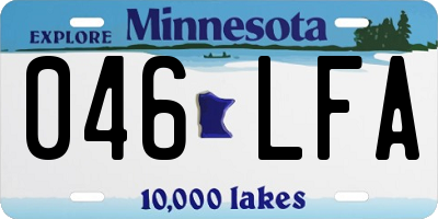 MN license plate 046LFA