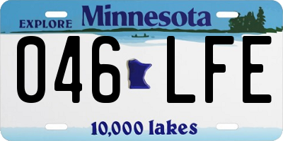 MN license plate 046LFE