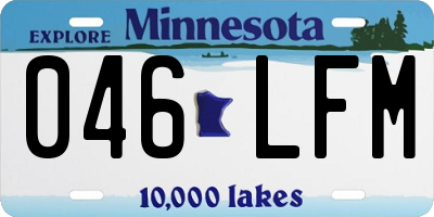 MN license plate 046LFM