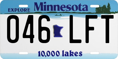 MN license plate 046LFT