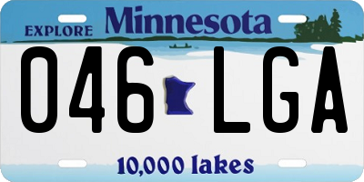 MN license plate 046LGA