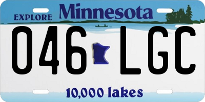MN license plate 046LGC