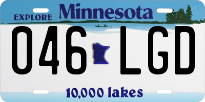 MN license plate 046LGD