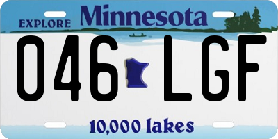 MN license plate 046LGF