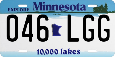 MN license plate 046LGG