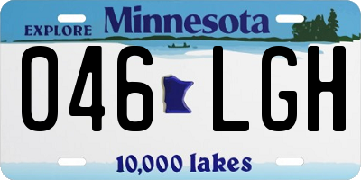 MN license plate 046LGH