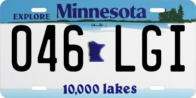 MN license plate 046LGI