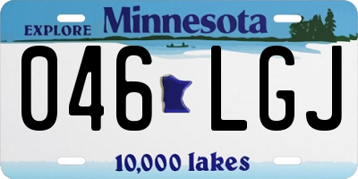 MN license plate 046LGJ