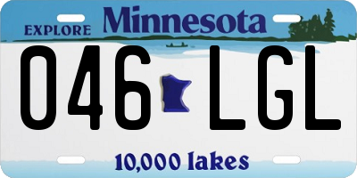MN license plate 046LGL