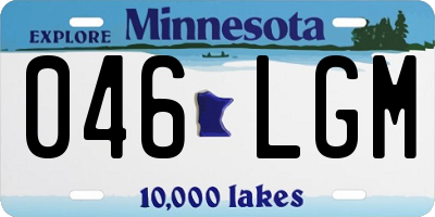 MN license plate 046LGM