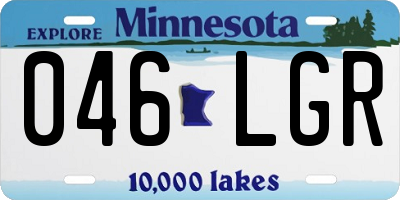 MN license plate 046LGR