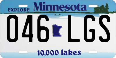 MN license plate 046LGS
