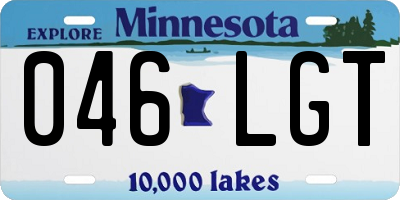 MN license plate 046LGT