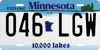 MN license plate 046LGW
