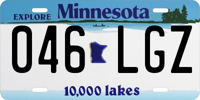 MN license plate 046LGZ