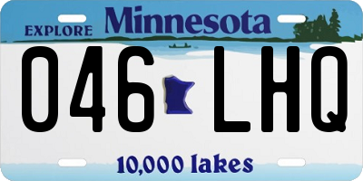 MN license plate 046LHQ