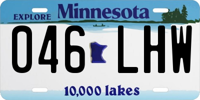 MN license plate 046LHW