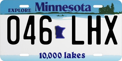 MN license plate 046LHX