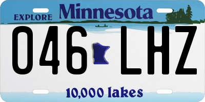 MN license plate 046LHZ