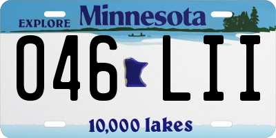MN license plate 046LII