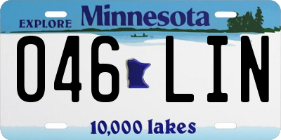 MN license plate 046LIN
