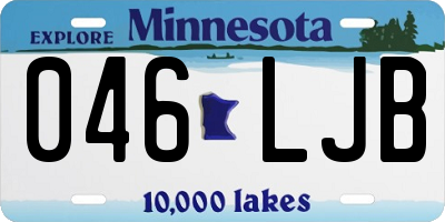 MN license plate 046LJB
