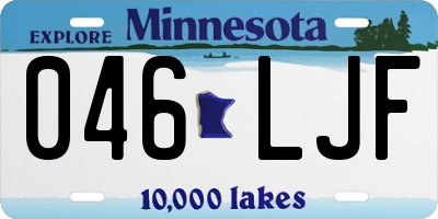 MN license plate 046LJF