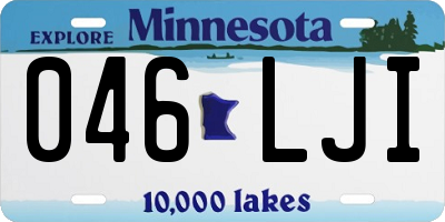 MN license plate 046LJI