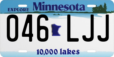 MN license plate 046LJJ
