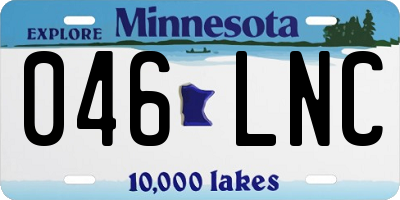 MN license plate 046LNC