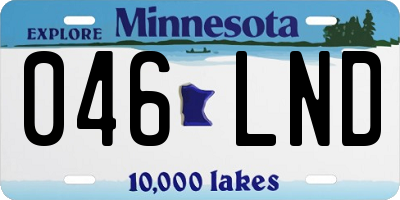 MN license plate 046LND