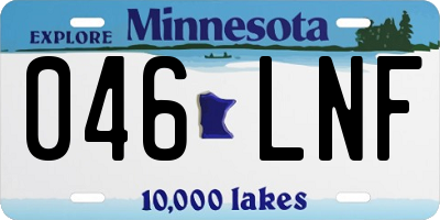 MN license plate 046LNF
