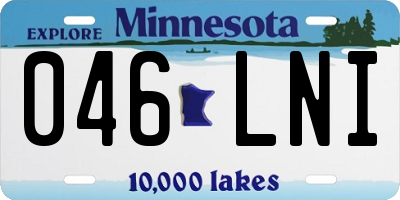 MN license plate 046LNI