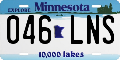 MN license plate 046LNS