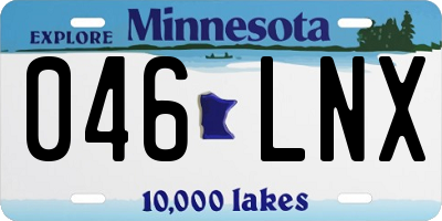 MN license plate 046LNX