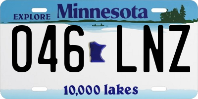 MN license plate 046LNZ