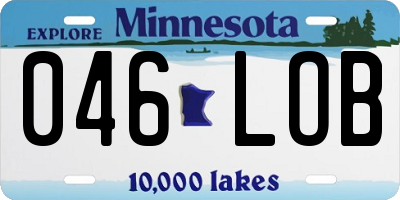 MN license plate 046LOB