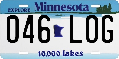 MN license plate 046LOG