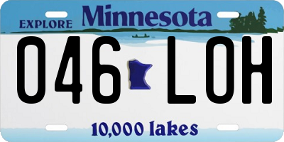 MN license plate 046LOH