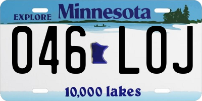 MN license plate 046LOJ