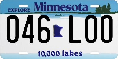 MN license plate 046LOO