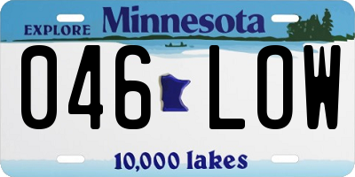 MN license plate 046LOW